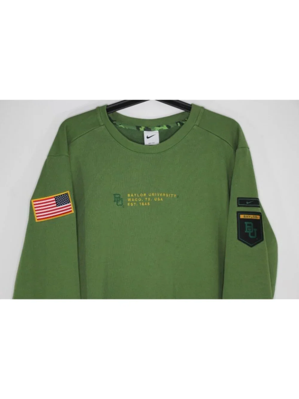 Nike Mens XL Baylor University On-Field Military Sweatshirt A1767